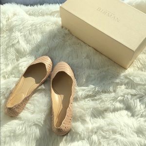 Brand New Alexandre Birman Beige Python Flats
